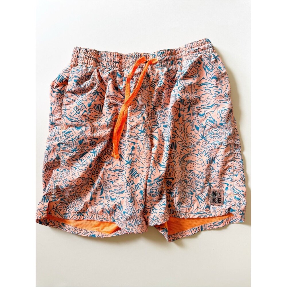 Nike Swim Shark Lap Graphic Print Swim Trunks